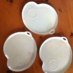 Vintage bavaria Oremont Luster tea plates (3)